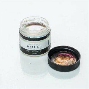 Holly Professional Гель для укладки волос с блестками Holographic STYLING GEL Pink, 30 мл