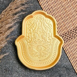 Хорошие сувениры Подставка для благовоний "Ладонь" золото, 15х12см