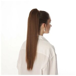 Хвост накладной, прямой волос, на крабе, 60 см, 100 гр, цвет русый (SHT8А)