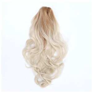 Хвост накладной, волнистый волос, на крабе, 40 см, 150 гр, цвет блонд/светло-русый (SHT24/SHT60А)