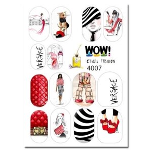 I am WOW Слайдер водные наклейки для ногтей Мода Стиль Девушки Fashion маникюра декор стикер на ногти для дизайна /слайдеры для лака и гель лака