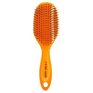 I LOVE MY HAIR Расческа для распутывания длинных и средних волос, щетка ILMH "Spider" 1502 оранжевая глянцевая L