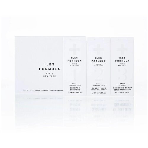 ILES FORMULA Haute Performance Collection: Shampoo+Conditioner+ Finishing serum/ Подарочный набор: Шампунь+Кондиционер+Завершающая сыворотка