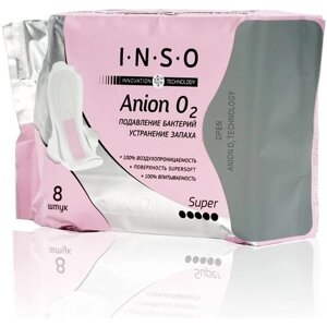 Inso прокладки Anion O2 Super, 5 капель, 8 шт., белый