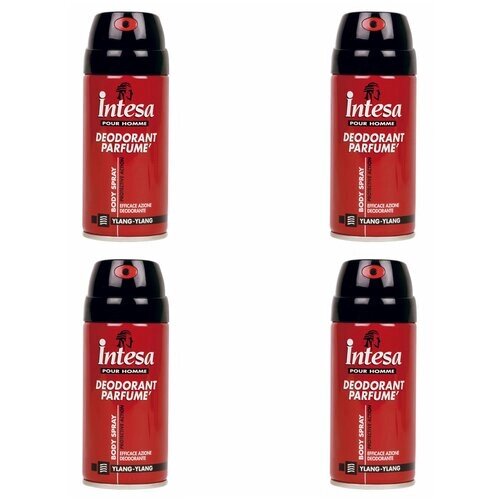 INTESA Дезодорант парфюмированный Иланг Иланг для тела в аэрозольной упаковке, 50 мл 4 упаковки