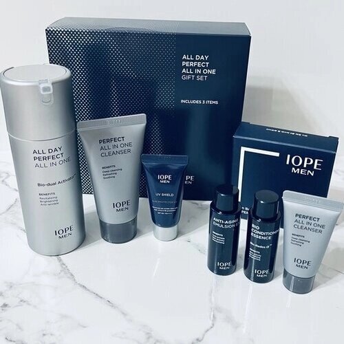 IOPE Эффективная, мужская сыворотка и набор миниатюр Men All Day Perfect All In One Gift Set- Био