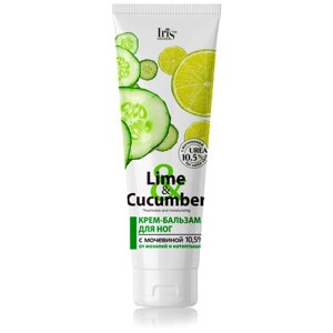 IRIS cosmetic Крем-бальзам для ног Lime & Cucumber с мочевиной 10,5%100 мл