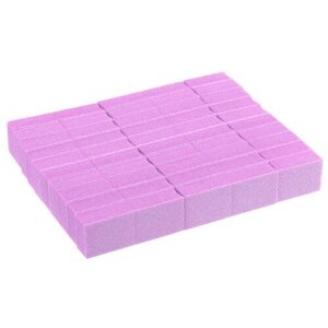 Irisk, набор мини-бафов двухсторонних шлифовальных (01 Розовые), 50шт