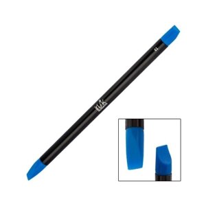 Irisk Professional Кисть Nail Sculptor с тонкой ручкой, вогнутая лопатка/прямая синий