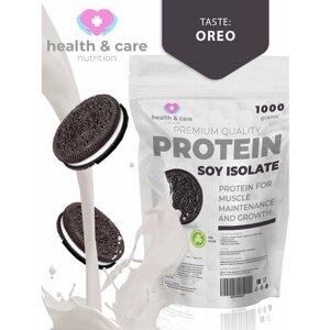 Изолят соевого от Health & Care белка 1000 грамм со вкусом орео
