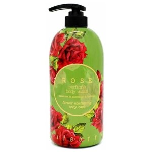 Jigott Парфюмированный гель для душа с экстрактом розы Rose Perfume Body Wash, 750 мл