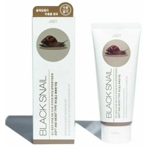 Jigott Пилинг - гель для умывания лица для всех типов кожи Premium Facial Black Snail Peeling Gel 180 мл/ Корейская косметика
