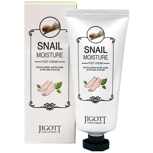 Jigott Увлажняющий крем для ног с экстрактом улитки Snail Moisture Foot Cream 100 мл