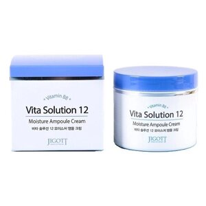 Jigott Vita Solution 12 Увлажняющий ампульный крем для лица, 100 мл