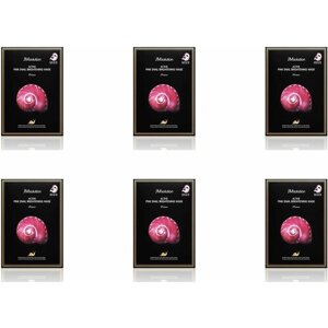 JMsolution Тканевая маска для лица с муцином улитки / Active Pink Snail Brightening Mask Prime, 6 шт. 30 мл