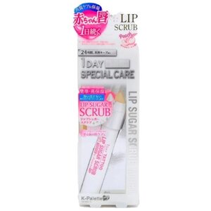 K-Palette Скраб для губ сахарный увлажняющий с ароматом персика - Lip sugar scrub moist, 1шт