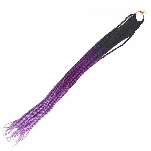 Канекалон Сенегальские косы 65 см, 3 цвета: черный, фиолетовый, сиреневый