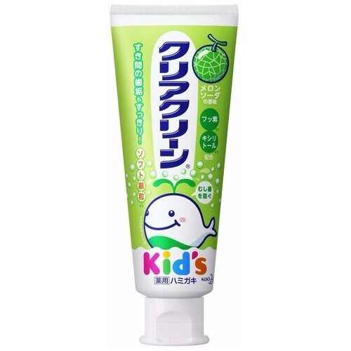 Kao Clear Clean Зубная паста детская с мягкими микрогранулами для деликатной чистки зубов Дыня 70 гр