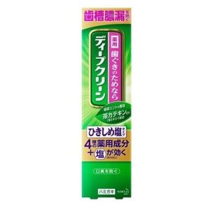 KAO DEEP CLEAN Зубная паста для профилактики кариеса и гингивита, со вкусом мяты и зеленого чая 100 гр