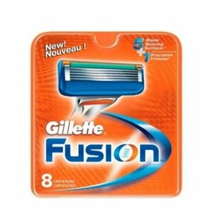 Кассеты для бритвы Gillette Fusion 8 шт. Лезвия для бритвы, 8 штук