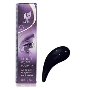KEEN Краска для бровей и ресниц Smart Eyes Colour Cream, 60 мл, черный, 60 мл
