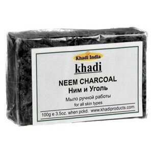 Khadi Мыло кусковое Neem charcoal, 107 г
