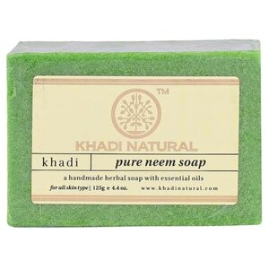 Khadi Natural Мыло кусковое Pure neem soap, 125 г
