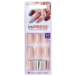 KISS накладные ногти imPRESS Press-On Manicure средняя длина,  размер №5
