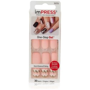 Kiss Твердый лак Импресс Маникюр Акцент "Розовый мусс", длина короткая Impress Manicure Accents BIPN014