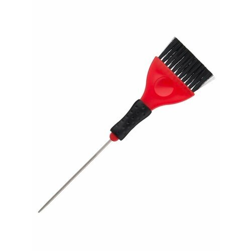Кисть для окрашивания волос с металлической спицей (02 Красная), Maple X, МР403-01