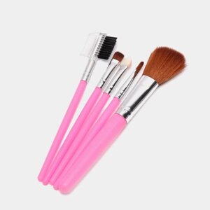 Кисти для макияжа, профессиональный набор кистей для глаз и лица, кремовых и сухих текстур (розовый цвет)