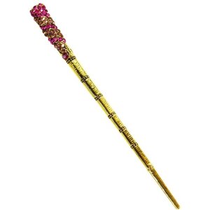 Китайская палочка для волос фиолетовая / Шпилька для пучка / Заколка для волос прямая винтажная / Китайская шпилька со стразами