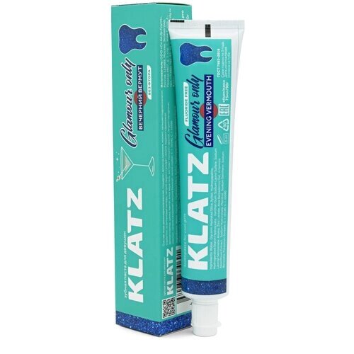 KLATZ / GLAMOUR ONLY / Зубная паста для девушек Вечерний вермут, без фтора, 75 мл