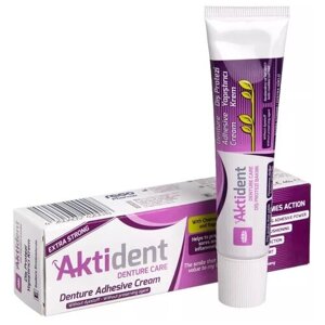 Клей Aktident для фиксации съемных зубных протезов, экстра-сильный, 40 г