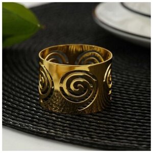 Кольцо для салфетки «Тамоэ», 4,53 см, цвет золотой