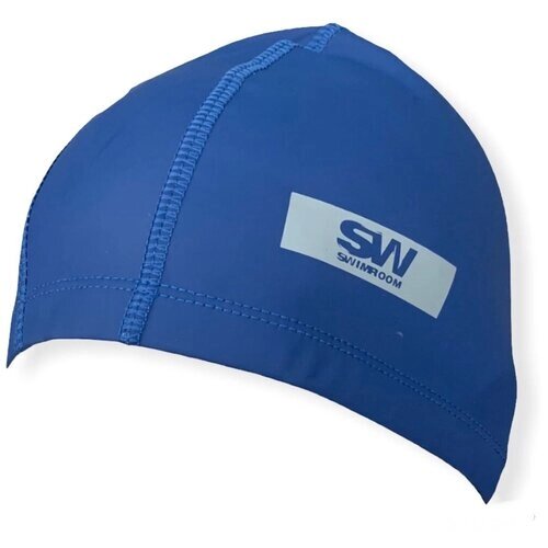 Комбинированная шапочка для плавания / бассейна SwimRoom “PU Swim Cap”Взрослая, Цвет Синий