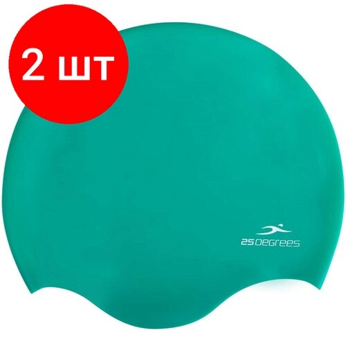 Комплект 2 штук, Шапочка для плавания 25DEGREES Diva Green 25D21007J, силикон, УТ-00019523