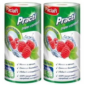 Комплект Paclan Practi Paper Comfort Полотенце бумажное 22 х 23 см 60 шт. в рулоне х 2 шт.