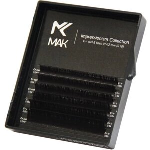 Коричневые ресницы Mak Perfect Brown мини-микс (6 линий) (D 0.10 5-8mm)