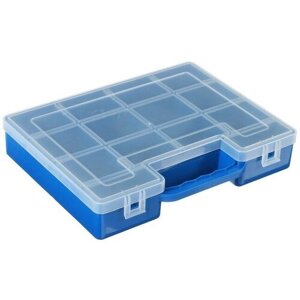 Коробка для рыболовных мелочей К-07, пластмасса, 26.5 х 19.5 х 5 см, синяя