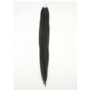 Косы для афрорезинок, 60 см, 15 прядей (CE), цвет тёмно-серый (171)