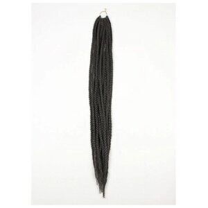 Косы для афрорезинок, 60 см, 15 прядей (CE), цвет тёмно-серый (171)