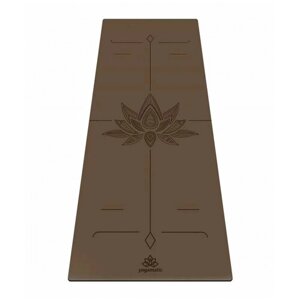 Коврик ART Yogamatic Lotos, 185х68 см chocolate 0.4 см