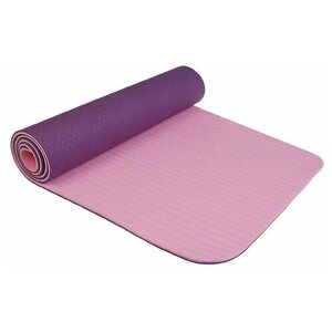 Коврик Sangh Yoga mat двухцветный, 183х61 см фиолетовый/розовый 0.8 см