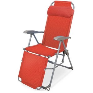 Красное складное кресло-шезлонг Nika