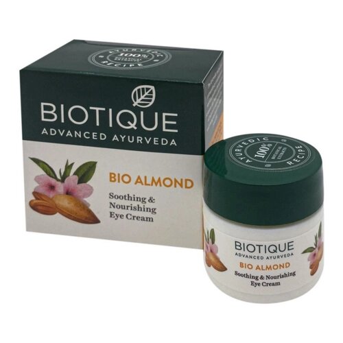 Крем для кожи вокруг глаз Biotique Bio almond, 15 г