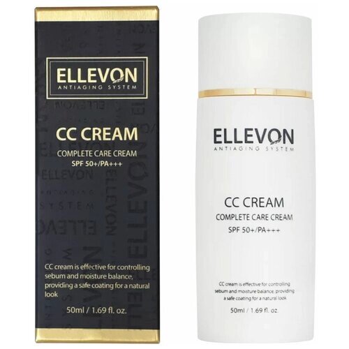 Крем для лица Ellevon CC Cream SPF50+PA, 50мл (Эллевон)