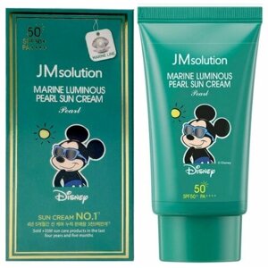 Крем Jmsolution Увлажняющий солнцезащитный крем с жемчугом SPF50+PA / Marine Luminous Pearl Sun Cream Pearl Disney Mickey, 50 мл