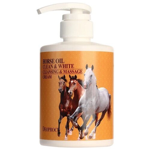 Крем массажный очищающий с лошадиным жиром Deoproce Horse Oil Clean & White Cleansing & Massage Cream (430 мл)