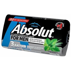 Крем-мыло Absolut For Men «Лемонграсс и мята», антибактериальное, 90 г